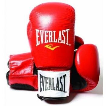 Everlast 16oz Leather Boxing Gloves – Dual Color (Red/Black)