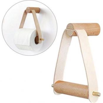 Soporte para rollo de papel higiénico de madera