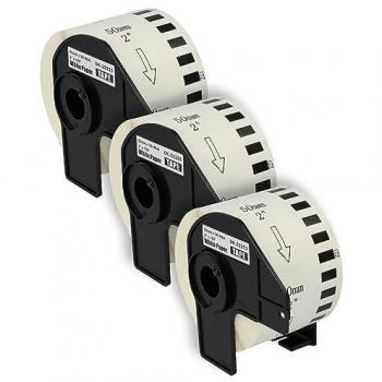 Etichette VHBW 50x30,48m (Pack 3) – Compatibile con Brother PT QL‑600R/QL‑710 Series