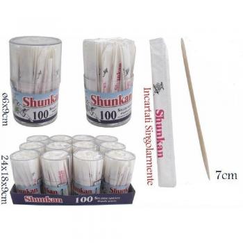 Tonneau de 100 capsules de détergent en bois double pointe