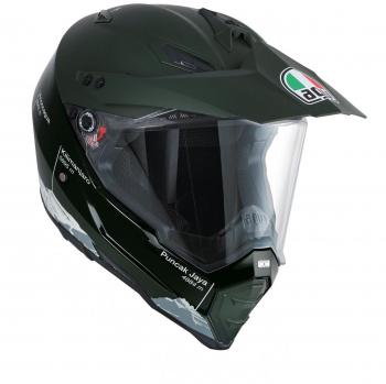 AGV Wild Frontier AX‑8 Dual Evo E05 Multi Helm – Grün/Weiß – Mittelgröße M