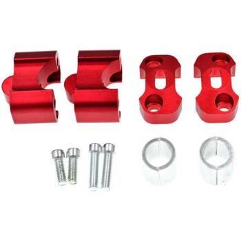 Soporte Manillar Aleación Aluminio para Moto con Extensión Elevadora y Cubierta Mejorada, 22-28mm