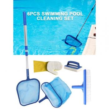 Swimming Pool Leaf Net Tool Set with Scouring Pad
