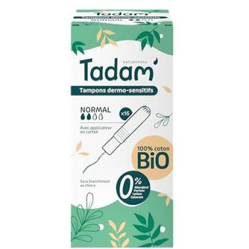 Tadam' Boîte de Tampons Dermo-Sensitifs Bio avec Applicateur Normal 16