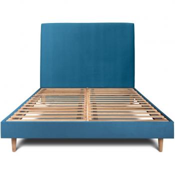 Lit Velvet Bleu Océan 140x190 cm
