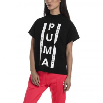 PUMA XTG Graphic Logo Black Cotton Short Sleeve T-Shirt
