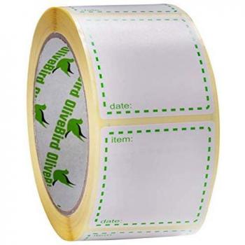 Removable Date Sheets – 500 Pack (50 mm Square, White/Green)