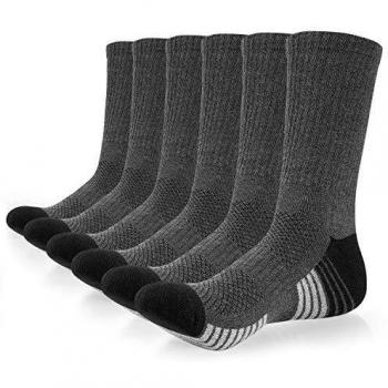 Anqier Damen-Long-Winter-Socken 6 Paar – Polsterung, Größe 47–50