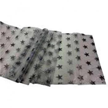 Adventskalender-Stil: Glitzerstern-Tablett in Organza