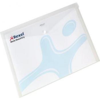 Buste trasparenti con bottone Rexel Ice 32,3x45,8 cm A3