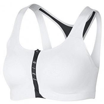 Nike Shape Zip Damen-BH – Farbcombo Weiß/Schwarz – M