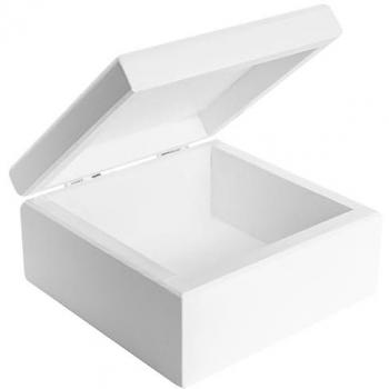 Boîte cadeau artisanale Creative Deco – 10 × 10 × 5 cm, bois, couvercle