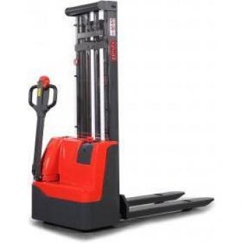 Vulcan 1150mm Fork Stacker – 1600mm Fully Powered Lift (Black/Red Steel)