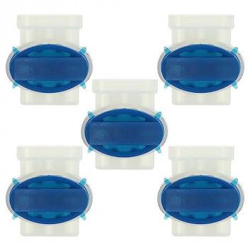 Robomow 5 Connecteurs pour Câble – Serre‑câbles Étanches, Transparent (Bleu)