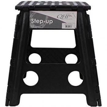 QHP Space-Saving Step-Up Stool (Black)