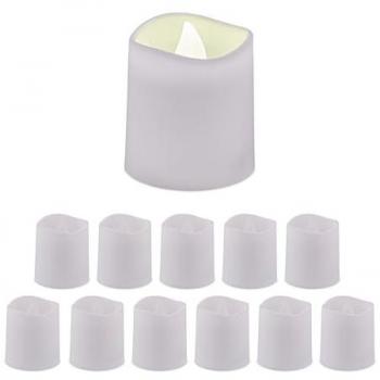 Flammenlose LED Teelichter 12er Set, warmweiß, HxD: 4,5x4 cm