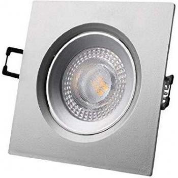EDM 5‑W 380 lm In‑Ceiling LED Light, Square Chrome, 4000 K (31634)