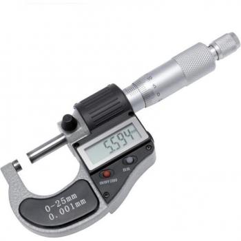Electronic 0-25mm Micrometer with LCD Display