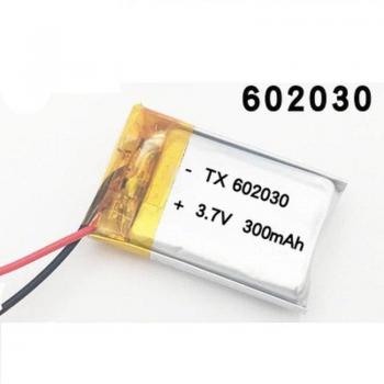 300mAh 3.7V 602030 Rechargeable Battery for Smart Watches