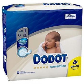 Dodot Hautfreundliche Windeln, Sensitiv, Größe 1 – 28 Packung