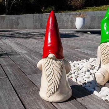 Red Gnome Statue WANDA 50 cm – Décoration Jardin Extérieur