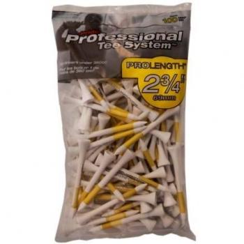 Pride Professional Golf Tee System 2-3/4 Yellow 100 Pack