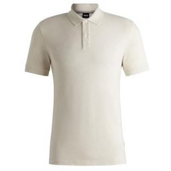 Beige Boss Pallas Polo Shirt for Men
