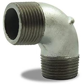 Coude 90° Galvanisé en Fonte Malléable 1″ – Distribution d’eau, de gaz et de vapeur