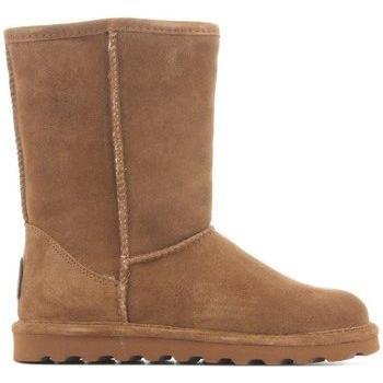 Bottes élégantes « Bearpaw » – hautes, femme, tall, daim‑nubuck marron-noir avec fermetures à glissière