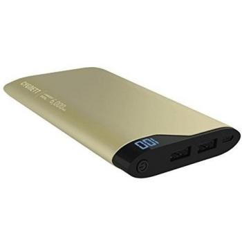 Cargador Externo Cygnett ChargeUp Digital 6000mAh 2 Puertos USB 2.1A Oro