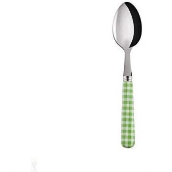 16cm Tea Spoon in Gingham Garden Green by Sabre