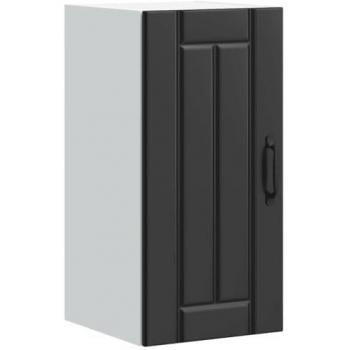 Lucca Black Engineered Wood Kitchen Wall Cabinet with Glass Door