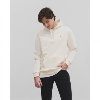 Sudadera de hombre crema con capucha y estampado de rayas acid (Silbon)
