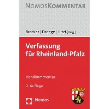 Lars Brocker Verfassung Für Rheinland-Pfalz: Handkommentar