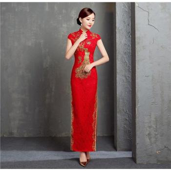 Cheongsam 6XL – Couleur Rouge, Style Rétro, Mariage