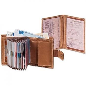 Portafolios Woodland 18Tarjetas + Cognac Scheinetui