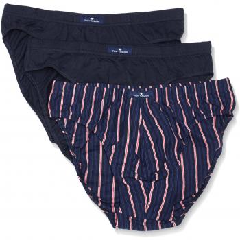 Tom Tailor Herren Slip Mini, 3er Pack, Einfarbig, Gr. XX-Large, Blau