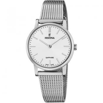 Reloj FESTINA Para Mujer F20015 Swiss Made Caja de Acero inoxidable 316l Gris plata
