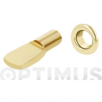 Portaestante metal con casquillo modelo 162 ø 5 x 20 x 8 mm latonado