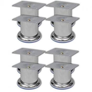 Piedini per Divani 8 pz Cromati 60 mm