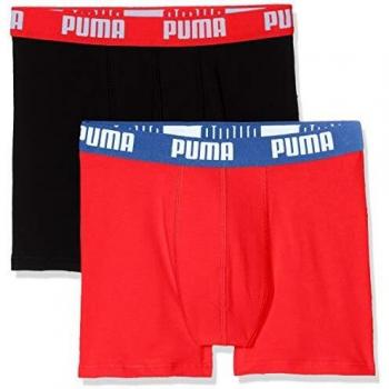 Puma Basic Boxer 2P, Garçon, Rouge, Lot de 2