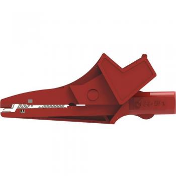 Morsetto a coccodrillo isolato 4mm Rosso Schützinger SAK 6674