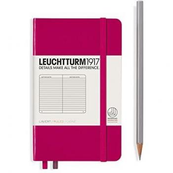 LEUCHTTURM1917 A6 Ruled Notebook, Hardcover, 187 Pages, Berry