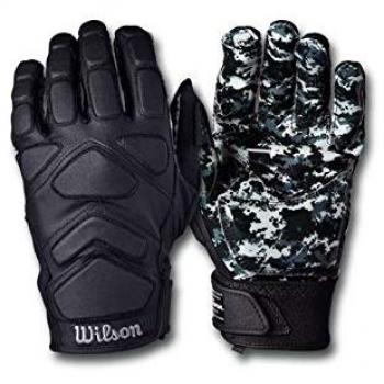 Wilson MVP TackTech Football-Handschuhe für Linienspieler – Schwarz, L