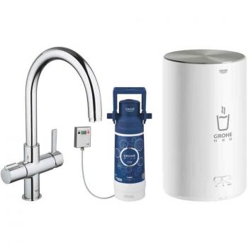 Évier Grohe Red Duo : robinet chaud/filtre, M, finition chrome 30320000