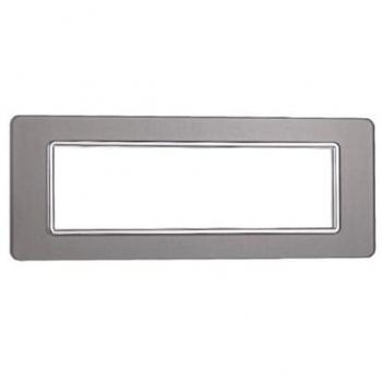 Plataforma Vimar 7 modules – Plaque en verre argent