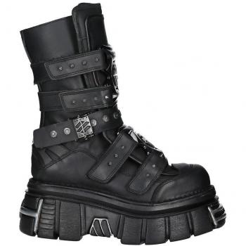 New Rock Botas Góticas Plataforma Negras M-MET422-S1