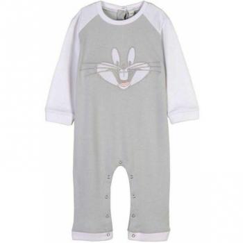 Pelele de Manga Larga Looney Tunes para Bebé Gris