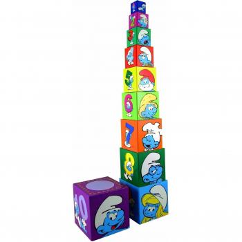 puzzle cubos apilables 10 piezas los pitufos