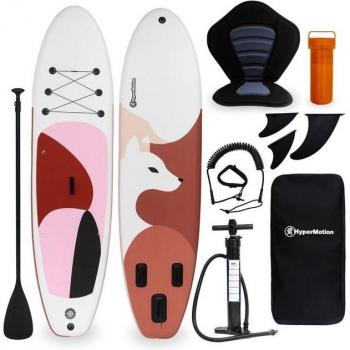 HyperMotion Elite SUP 320 × 81 × 15 cm – Capacité 130 kg, Pagaie Ajustable et Siège
